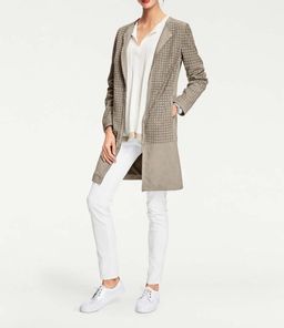 Кожаное пальто, песочное - Linea tesini фото 5