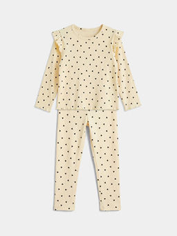 Kalp Desenli K?z Bebek Ti??rt ve E?ofman Alt?