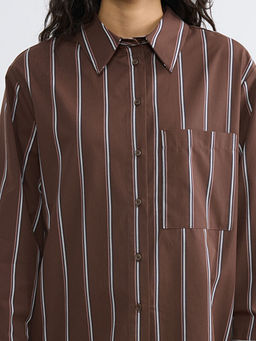 ?izgili Poplin Kad?n G?mlek Tunik