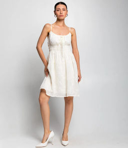 Сарафан #КТ717, кремовый