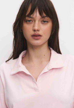 Лонгслив-поло 26204-536 зефир