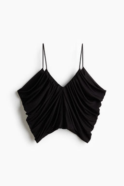 Top drapeado con tirantes espagueti