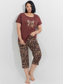 Комплект домашний женский коричневый - Mark formelle фото 8