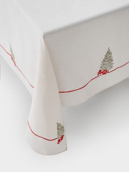 Скатерть, 170х250 см, полиэстер, бежевая, Елка с подарками, Festival - Anna lafarg фото 5