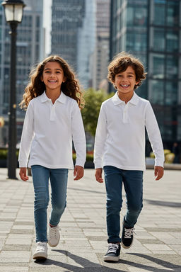 Beyaz 3lu Paket Unisex Mevsimlik Polo Yaka Uzun Kollu Orme T-Shirt TKDAW25TS00004 - Trendyolmilla фото 26