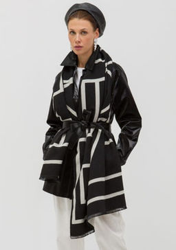 В составе шерсть и кашемир! теплый двусторонний палантин - Tantino фото 10