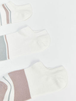 Renk Bloklu Kad?n Sneaker ?orap 5li