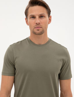 Haki Slim Fit Basic Ti__rt - Pierre cardin фото 2