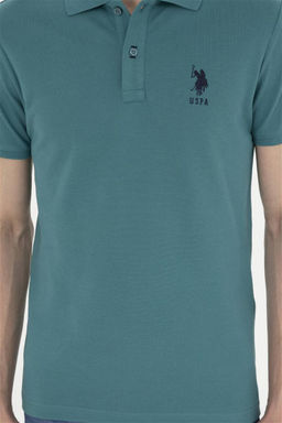 U. S. Polo Assn / Мужская темно-зеленая базовая футболка - U.s. polo assn фото 6