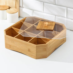 Органайзер для хранения Катунь, 9 секций, 30×30×10 см, бамбук