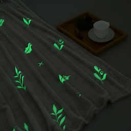 Плед светящийся в темноте Этель. Twigs 180?200 см,100% п/э, корал-флис, 220 г/м?