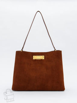 Сумка женская кожаная 1087MF brown Polina&Eiterou