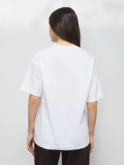 Футболка из хлопка с принтом / Zarina  фото 5