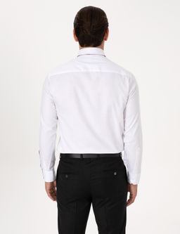 Beyaz Slim Fit %100 Pamuk Klasik Yaka Oxford G_mlek - Cacharel фото 5