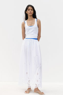 Falda en bordado ingl?s con cord?n de ajuste - H&m фото 4