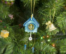 Новогоднее украшение для елки - Часы с маятником 56GG64-25804 Blue Roof