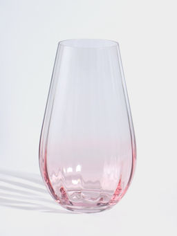Ваза для цветов «Джетон» капля, 25×14 см, стекло, прозрачно-розовая