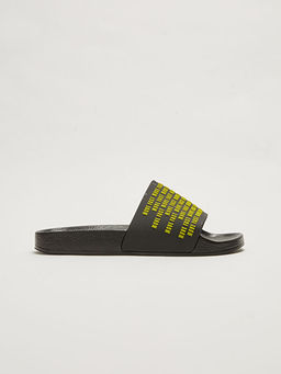 Slogan Bask?l? Tek Bantl? Erkek ?ocuk Terlik - Waikiki фото 2