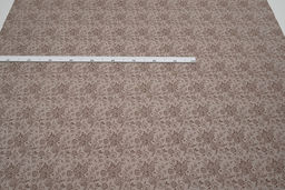 Теплый хлопок Букеты пионов на бежево-кофейном, ш.1.5м, хлопок-100%, 160гр/м.кв - Купава фото 6