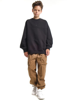 Джоггеры карго брюки унисекс 33-67077 черный - Mini maxi фото 22