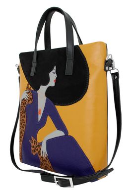 Сумка с аппликацией ДС-220-224 черный+желтый - Protege фото 5