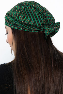 Чалма с бантом (зелено-бежевая) ЧБ4-23М