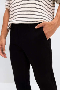 Прямые брюки-чинос из парусины - Defacto фото 6