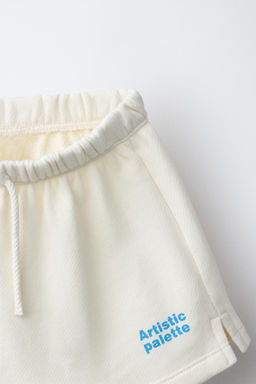 CONJUNTO SUDADERA Y BERMUDA TEXTO / Crudo - Zara фото 8