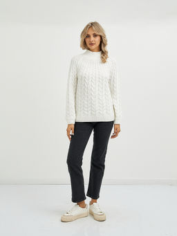 джемпер женский из хлопка с воротником стойка - Glenfield фото 2