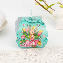 Цена за 10 шт. Коробочка подарочная для яйца «Кролик» на пасху, 25×30 см