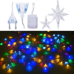 Электрогирлянда-занавес светодиодная "Звезды", цветная