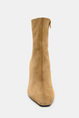 SPLIT SUEDE STILETTO HEEL ANKLE BOOTS - Zara фото 10