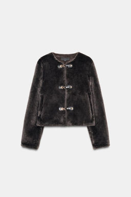 DOUBLE-FACED JACKET WITH TOGGLES - Zara фото 24