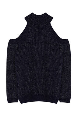Lacivert Simli Pencere/Cut Out Detayl? Triko Kazak TWOAW20XS0006