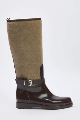 Kahverengi Duz Topuklu Kad?n Yagmur Cizmesi TAKAW26CZ00006