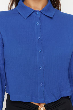 TRENDYOLMILLA Beyaz Dokuma Muslin Plaj Gomlegi TBESS24GO00011  фото 26