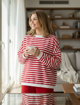 Свитшот-тельняшка футер 2х нитка ПЕНЬЕ