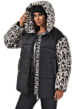 до -20, синтепон 300 г с дизайнерским принтом, зимняя куртка - А+б коллекция фото 9