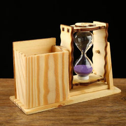 Песочные часы "Кленовый лист", сувенирные, с карандашницей, 10 х 13.5 см, микс