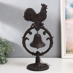 Колокол сувенирный чугун Петушок 13,5х19,5х39 см - Simaland фото 4