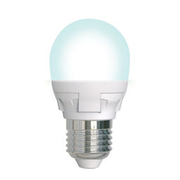 LED-G45 7W/4000K/E27/FR/DIM PLP01WH Лампа светодиодная, диммируемая. Форма шар, матовая. Серия Яркая. Белый свет (4000K). Картон. ТМ Uniel.