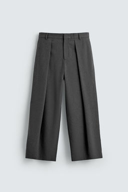 PLEATED WIDE-LEG TROUSERS - Zara фото 7