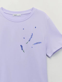 Футболка из хлопка с принтом / Zarina  фото 9