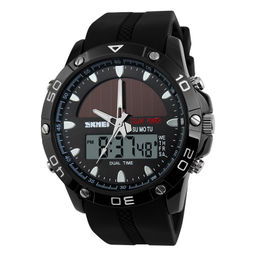 Мужские наручные часы Skmei 1064black Солнечная батарея