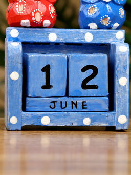 Календарь настольный Пара совят, 849.5 см, дерево, синий, красный - Simaland фото 6