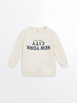 Bisiklet Yaka Uzun Kollu Erkek Bebek Sweatshirt