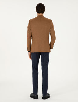 Тканевые брюки узкого кроя темно-синего цвета - Cacharel фото 4