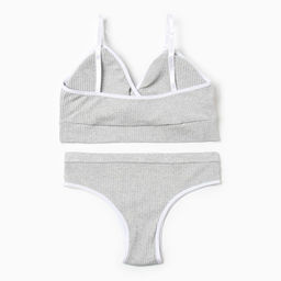 Комплект нижнего белья женский (топ, трусы) Collorista, серый, размер 46-48