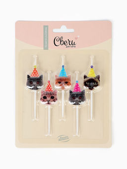 Свечи для торта «Котики», 6 см, 5 шт.