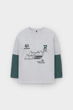 КР 302713/св.серый меланж к546 лонгслив